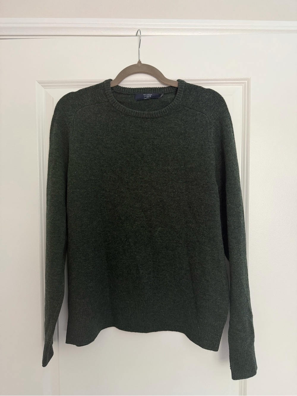 J. Crew Men's Forest Green Crewneck Sweater